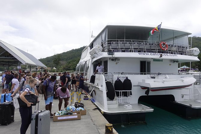 Cat Cocos: Mahe to La Digue Island Fast Ferry - Arriving at La Digue Jetty