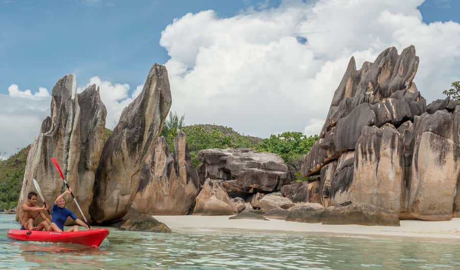 From Praslin: Cousin, Curieuse & St Pierre Islands Day Tour - Curieuse Island: tortoises beside a beach BBQ